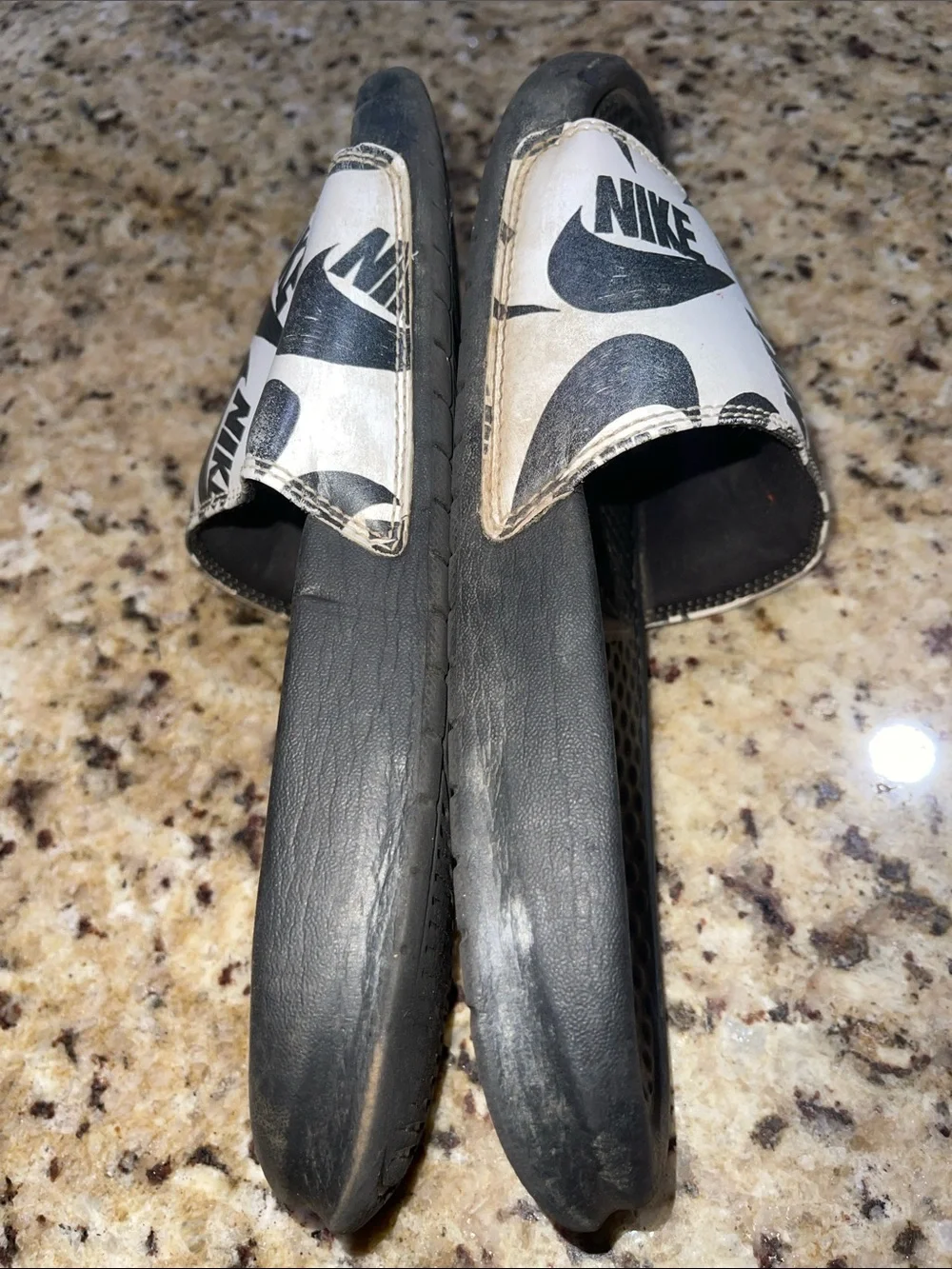 Nike Black & White Slide Sandals